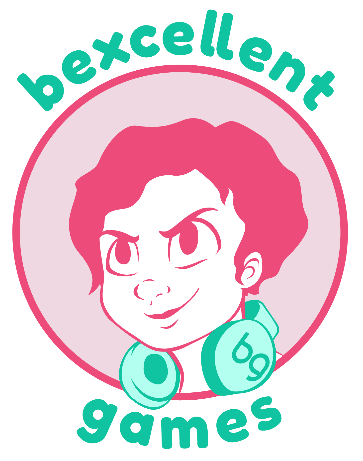 Bexcellent Games logo showing stylised face and title text.